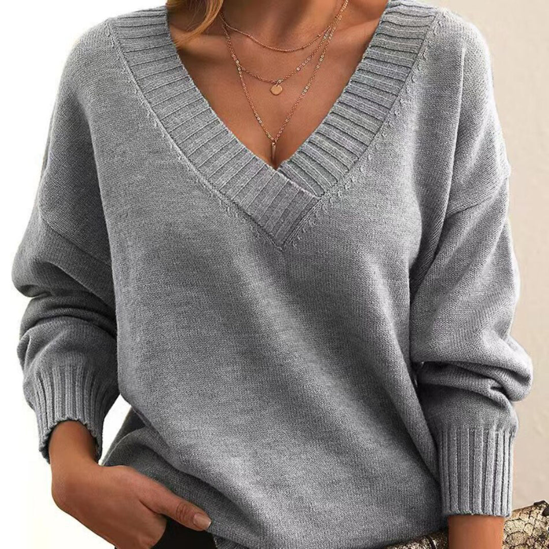 The Marjorie Sweater™ — Elegant V-Neck