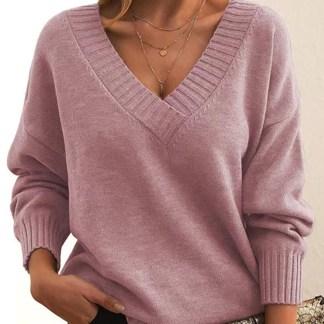 The Marjorie Sweater™ — Elegant V-Neck