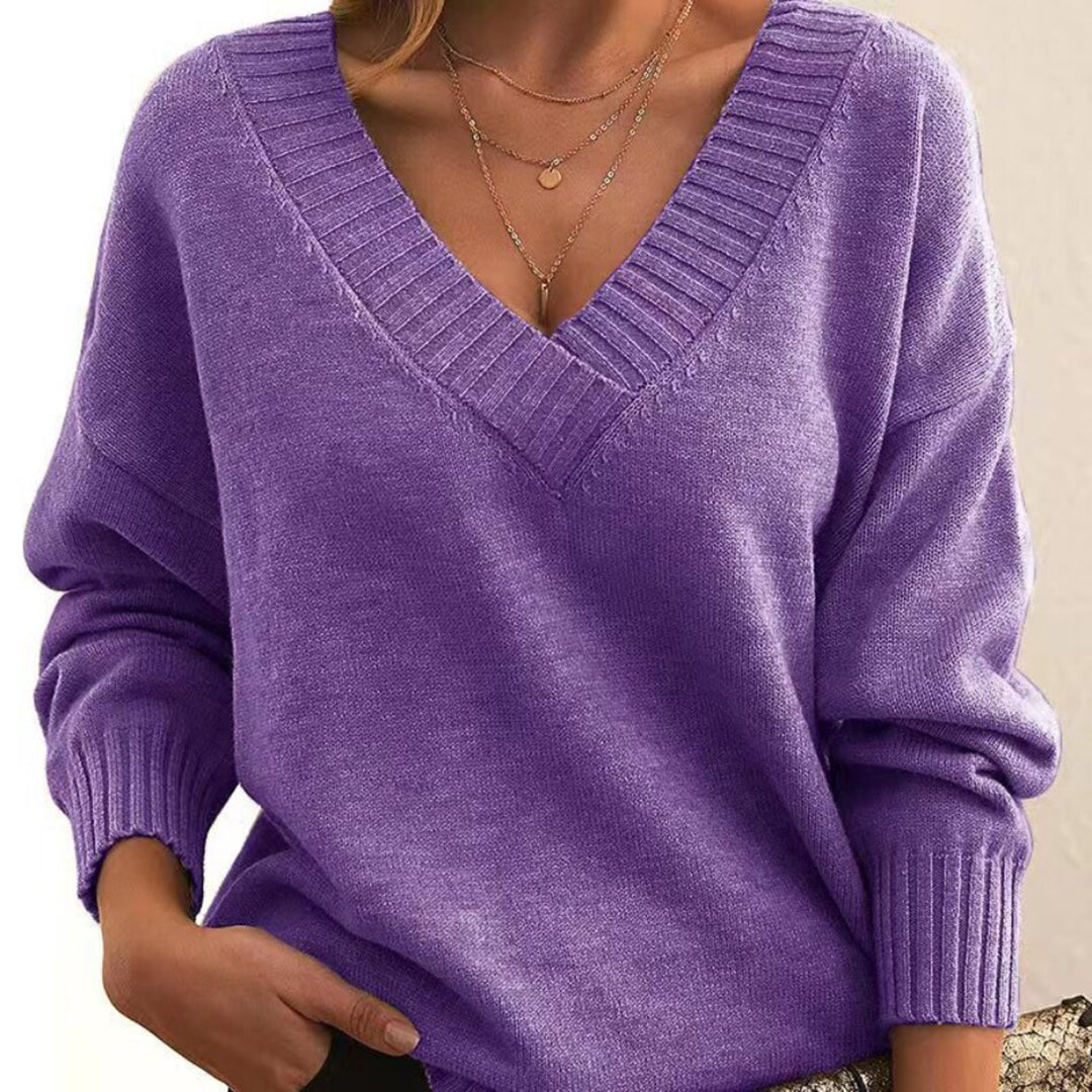 The Marjorie Sweater™ — Elegant V-Neck