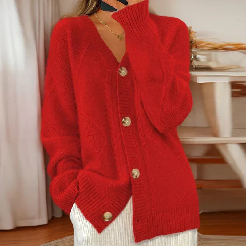 The Marjorie Sweater™ — Cozy Cable Cardigan