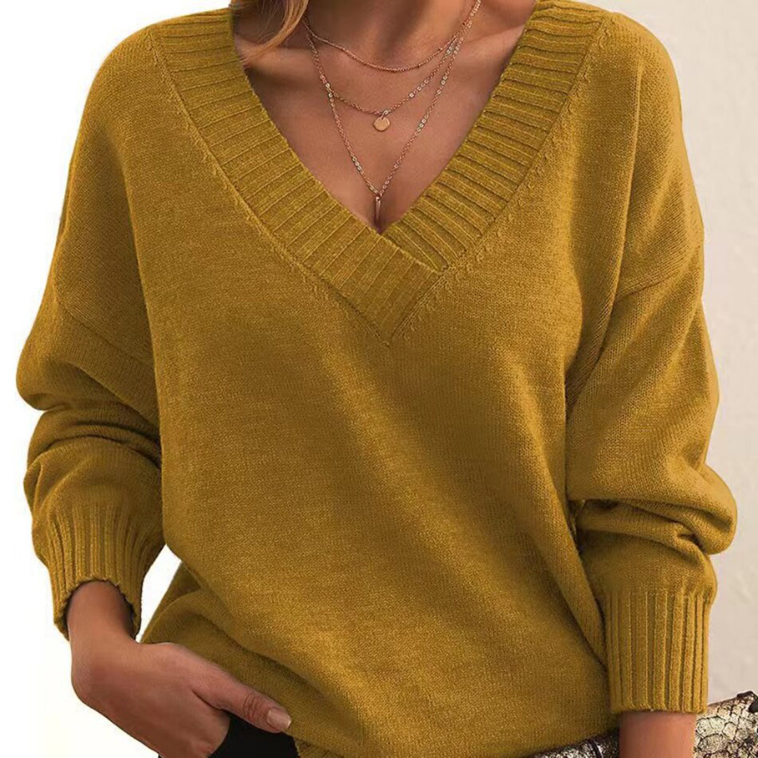 The Marjorie Sweater™ — Elegant V-Neck