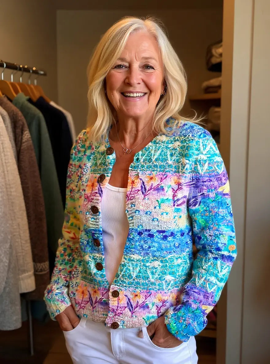 The Helen Sweater™ — Coastal Garden Knit