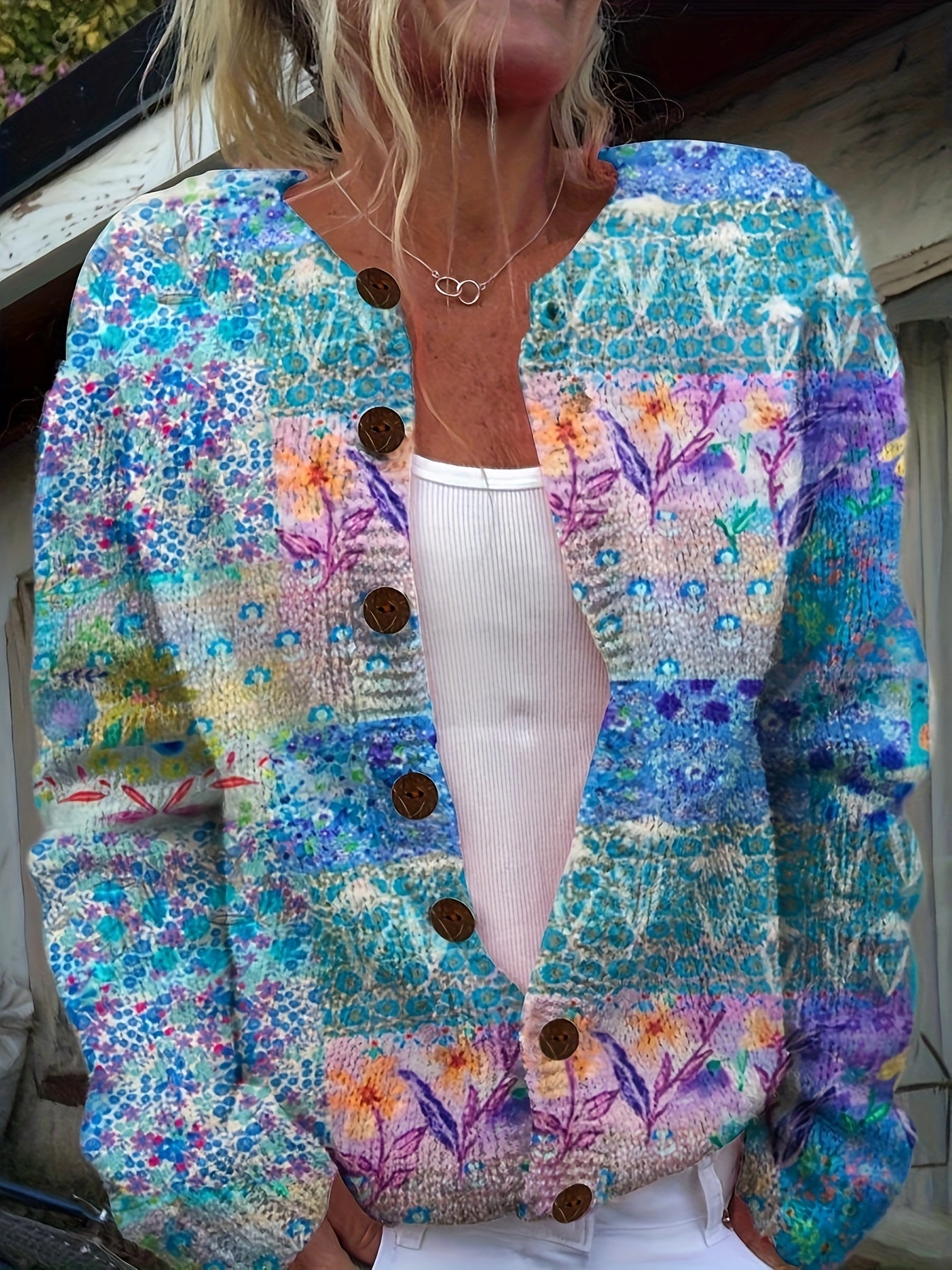 The Helen Sweater™ — Coastal Garden Knit