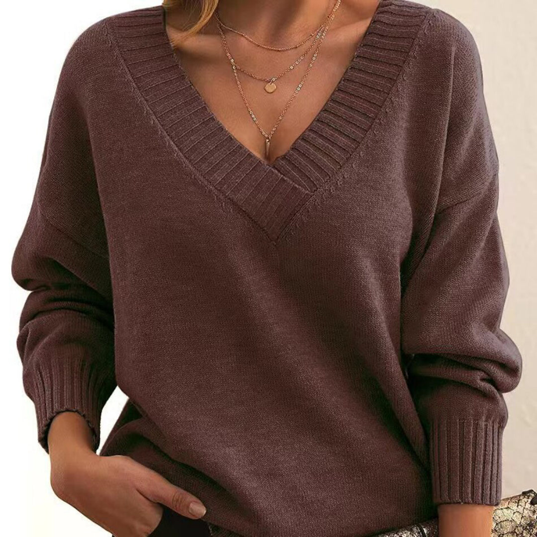 The Marjorie Sweater™  — Elegant V-Neck