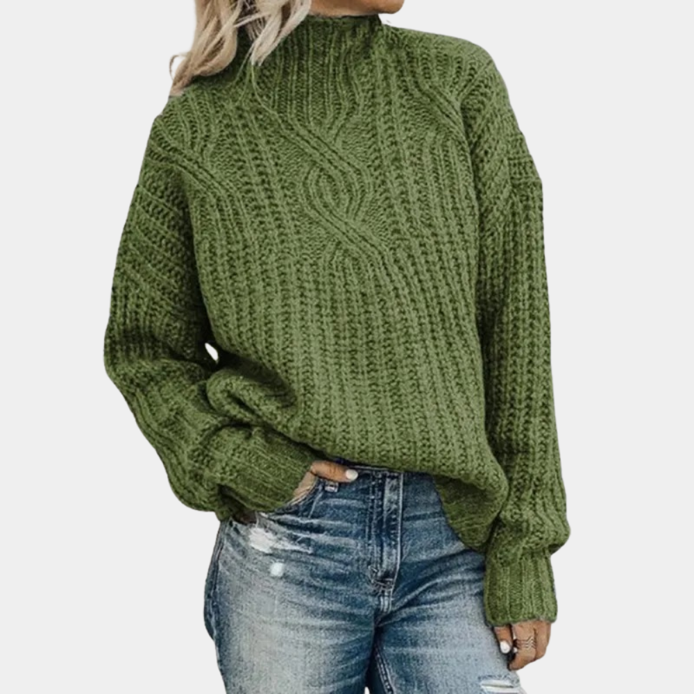 The Harriet Sweater™ — Forest Cable