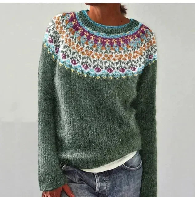 The Kathleen Sweater™ — Forest Fair Isle