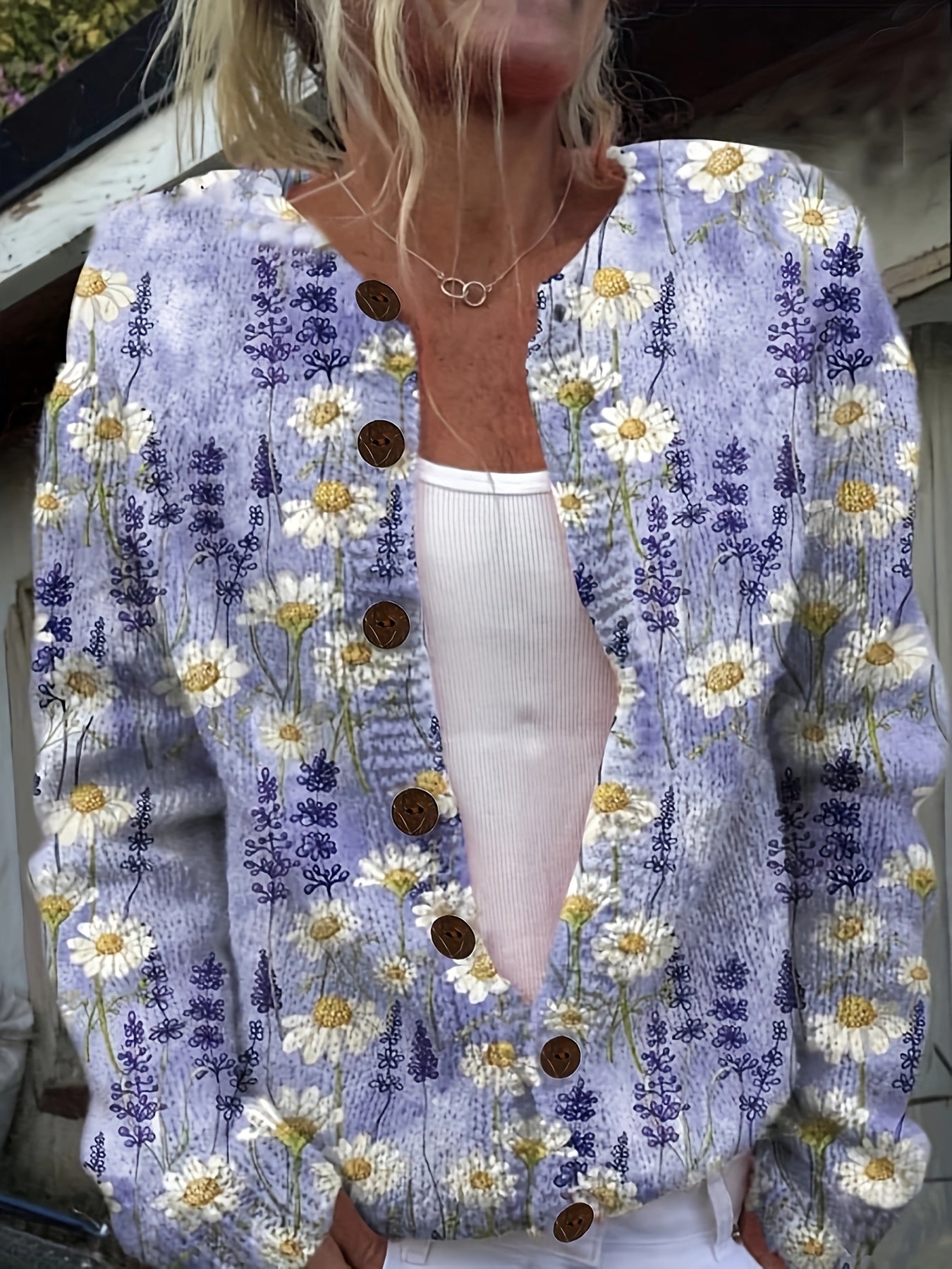 The Daisy Sweater™ — Lilac Bloom