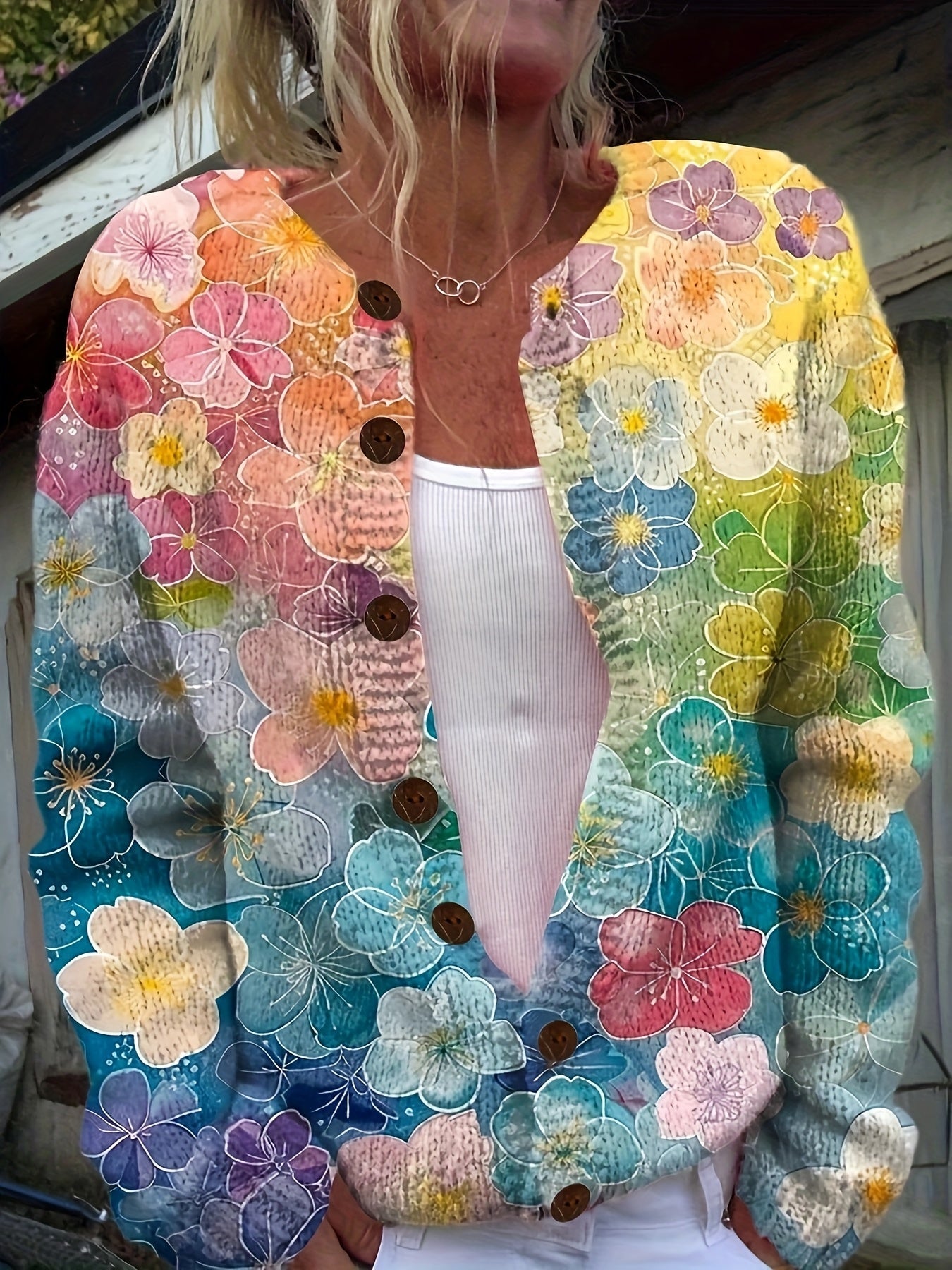 The Joy Sweater™ — Floral Hapiness