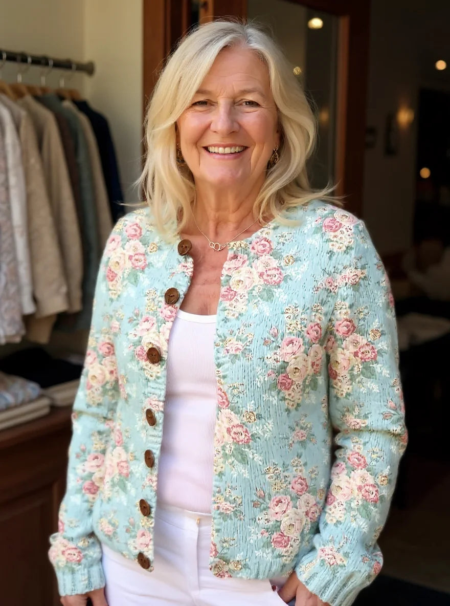 The Eleanor Sweater™ — Vintage Rose Knit