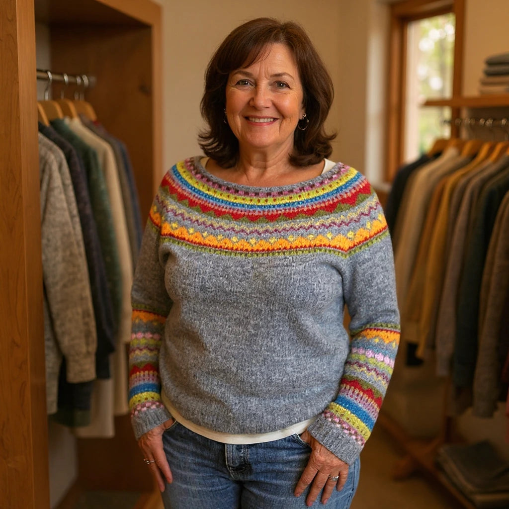 The June Sweater™ — Rainbow Fair Isle