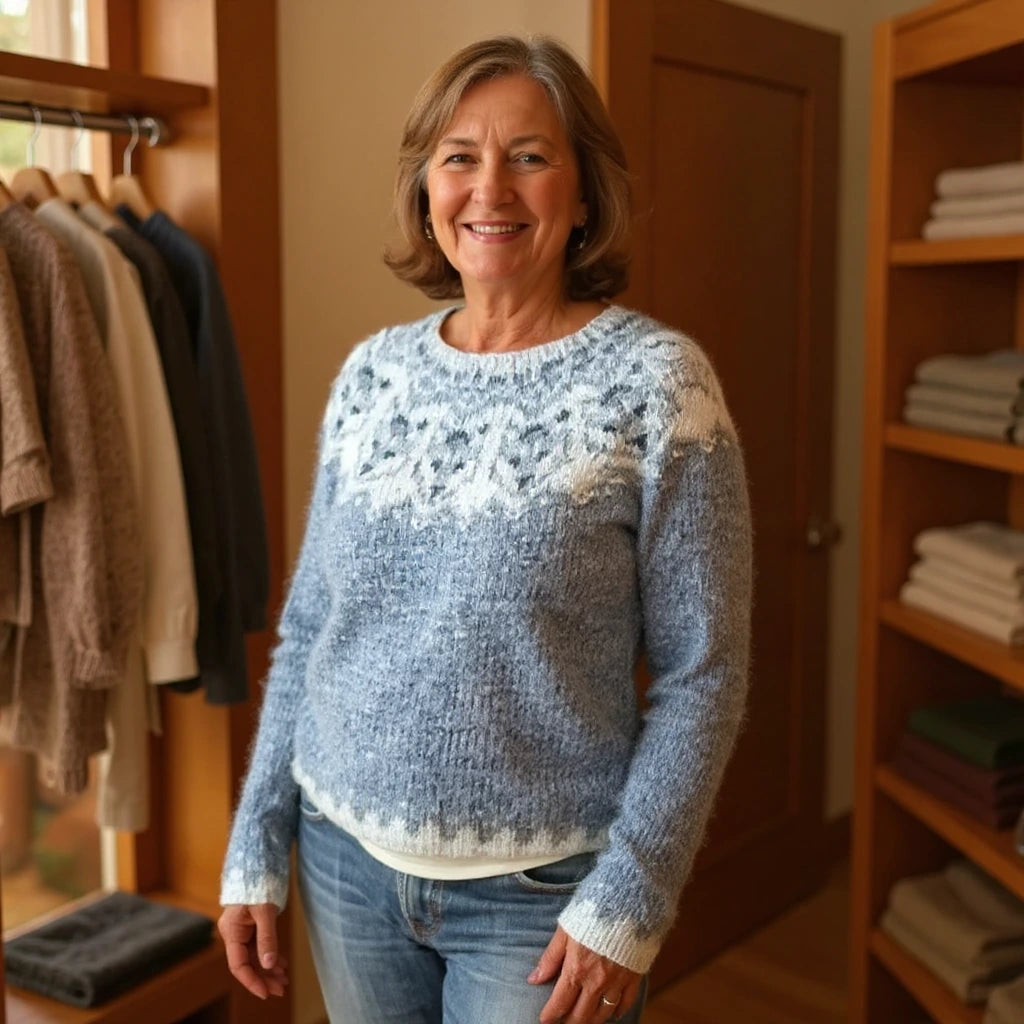 The Elaine Sweater™ — Frosted Sky Knit