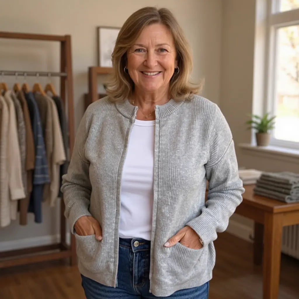 The Helen Sweater™ — Soft Ribbed Cardigan