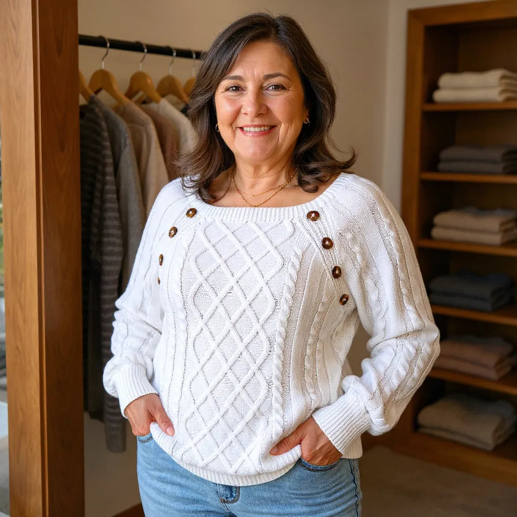 The Elaine Sweater™ — Cozy Cable Knit