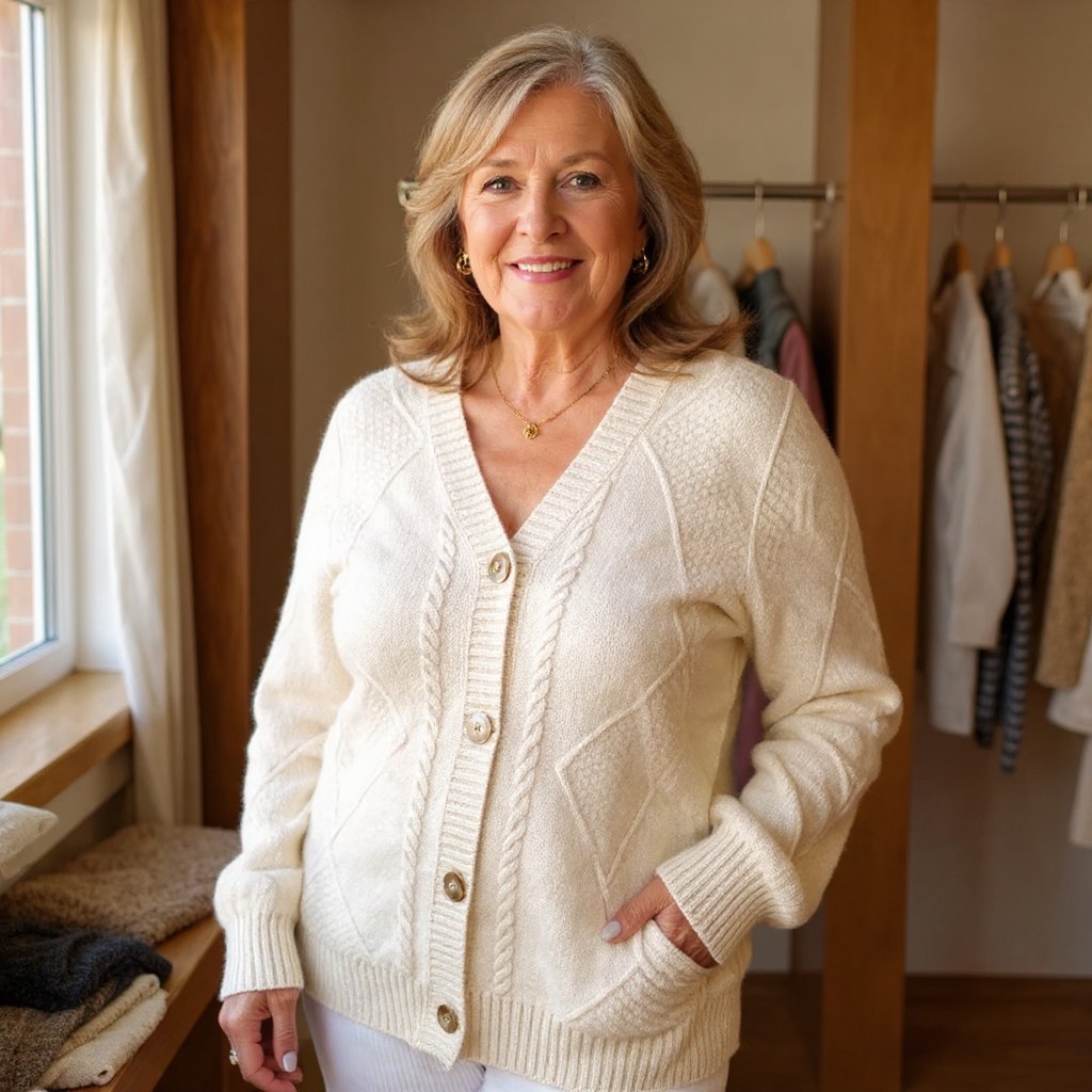 The Marjorie Sweater™ — Cozy Cable Cardigan