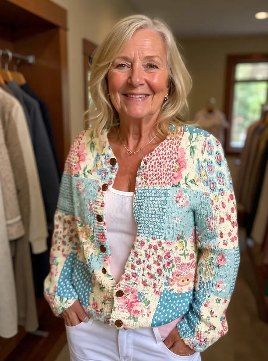 The Evelyn Sweater™ — Charming Patchwork