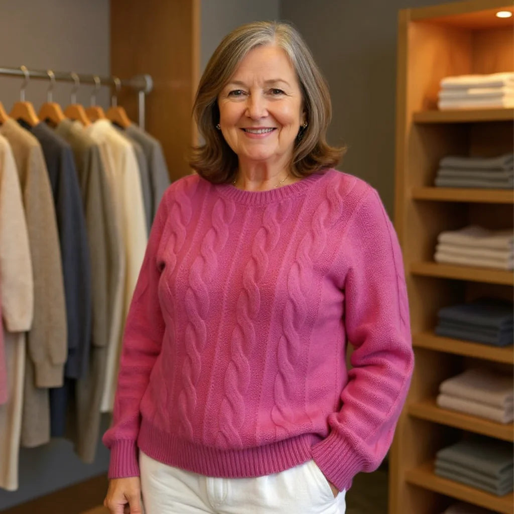 The Rose Sweater™  — Butter Soft Cable